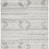 Harlow Silver Tribal Felted Wool Rug