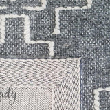 Harlow Grey Tribal Felted Wool Rug