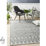 Harlow Grey Tribal Felted Wool Rug