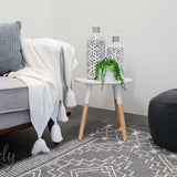 Harlow Grey Tribal Felted Wool Rug