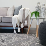 Harlow Grey Tribal Felted Wool Rug