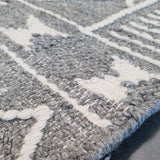 Harlow Grey Tribal Felted Wool Rug