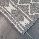 Harlow Grey Tribal Felted Wool Rug