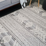 Harlow Natural Off White Tribal Felted Wool Rug