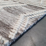 Harlow Natural Off White Tribal Felted Wool Rug