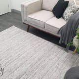 Harvey Silver Textured Wool Rug