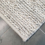 Harvey Silver Textured Wool Rug