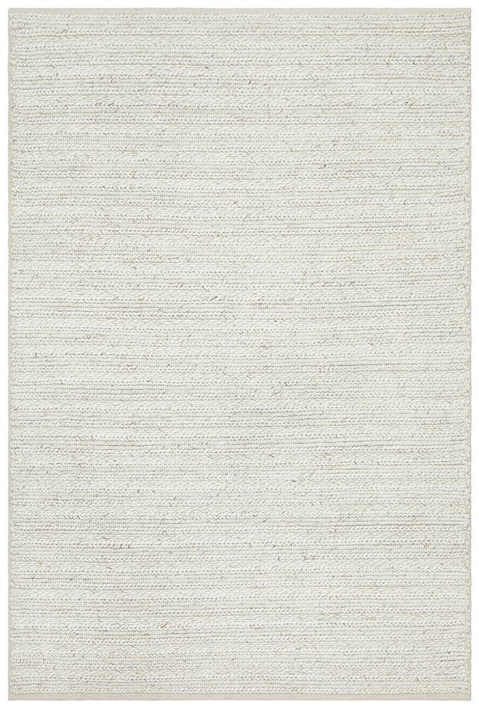 Harvey Ivory Textured Wool Rug