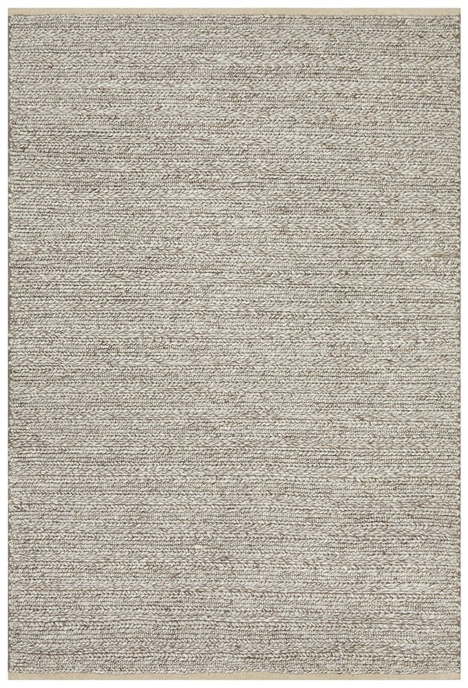 Harvey Natural Beige Textured Wool Rug