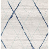 Heaven Blue Grey Abstract Diamond Rug