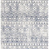 Heaven Blue Ivory Tribal Diamond Rug