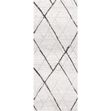 Heaven Grey Abstract Diamond Hallway Runner