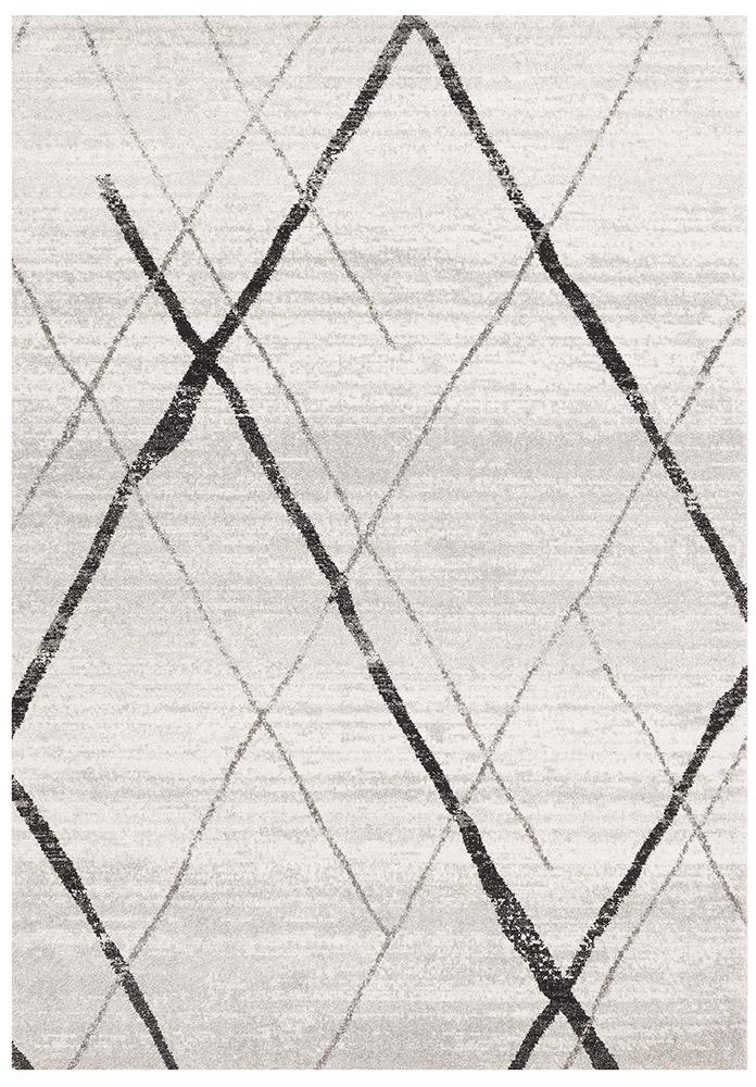 Heaven Grey Abstract Diamond Rug