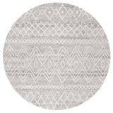 Heaven Grey Diamond Tribal Round Rug