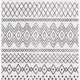 Heaven Ivory Blue Tribal Pattern Rug