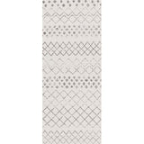 Heaven Ivory Grey Tribal Diamond Hallway Runner