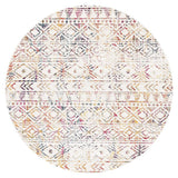 Heaven Multicolour Tribal Geometric Diamond Round Rug