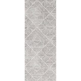 Heaven Silver Geometric Diamond Hallway Runner