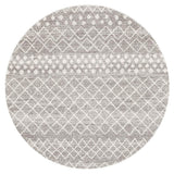 Heaven Silver Tribal Diamond Round Rug