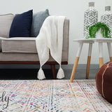 Heaven Multicolour Tribal Geometric Diamond Rug