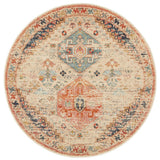 Heirloom Ivory Autumn Transitional Medallion Round Rug