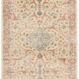 Heirloom Ivory Distressed Floral Hallway Runner Rug