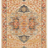 Heirloom Orange Transitional Medallion Hallway Runner Rug