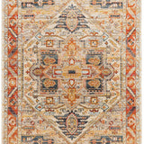 Heirloom Orange Transitional Medallion Rug