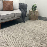 Halli Grey Hand-Woven Wool Rug