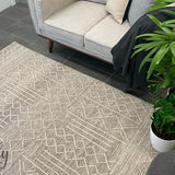 Harlow Natural Ethnic Felted Wool Rug