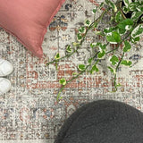 Madison Silver Faded Vintage Medallion Rug