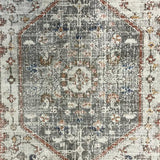 Madison Silver Faded Vintage Medallion Rug