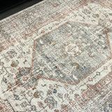 Madison Silver Faded Vintage Medallion Rug