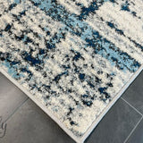 Iris Blue Grey Abstract Rug