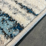 Iris Blue Grey Abstract Rug