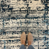 Iris Blue Grey Abstract Rug