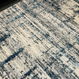 Iris Blue Grey Abstract Rug