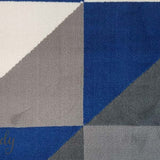 Industry Royal Blue White Grey Geometric Triangle Rug