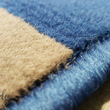 Industry Blue Multicoloured Modern Tiles Rug