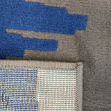 Industry Galaxy Blue Grey Lines Rug