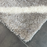 Jazz Grey Diamond Shaggy Rug