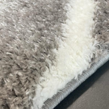 Jazz Grey Diamond Shaggy Rug