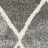 Jazz Grey Diamond Shaggy Rug