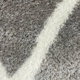 Jazz Grey Diamond Shaggy Rug