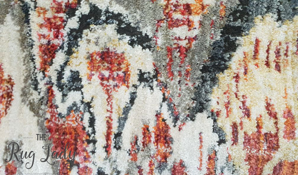 Bella Rust and Prints Distressed Vintage Rug Australia | The Rug Lady