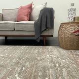 Kalypso Light Beige Abstract Canvas Rug