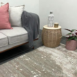 Kalypso Light Beige Abstract Canvas Rug
