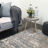 Kalypso Light Grey Abstract Lines Rug