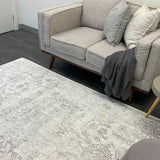 Kira Grey Medallion Floral Transitional Rug