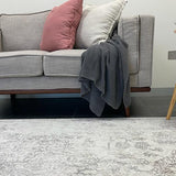 Kira Grey Medallion Floral Transitional Rug